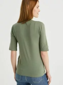 WE FASHION T-shirts T-shirt Femme Vert Foncé -WE FASHION Magasin En Ligne 75590ed3332d7bf5b51dd53fb3c844ff