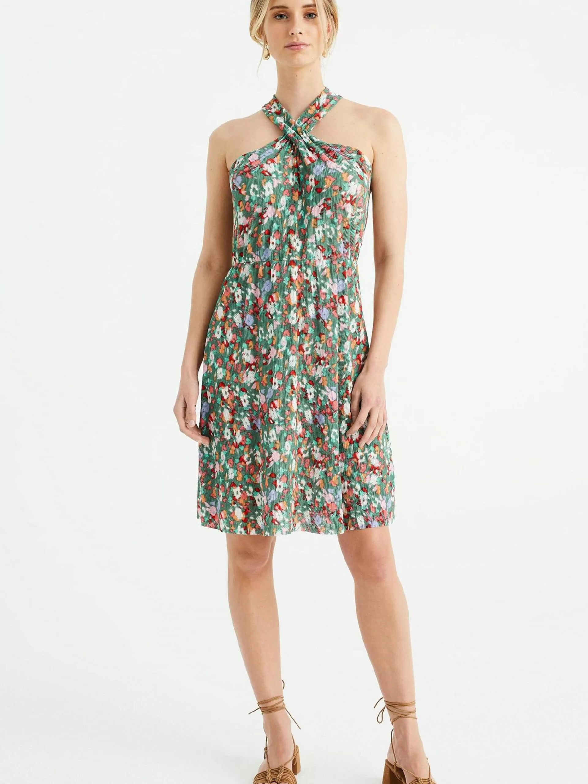 WE FASHION Robes Dété Robe D’été Femme Vert Foncé 2 WE FASHION Robes Dété Robe D’été Femme Vert Foncé – Image 2