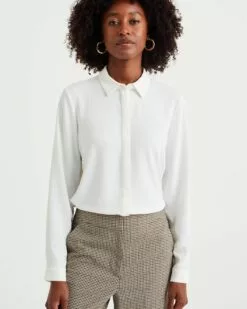 WE FASHION Chemisiers Chemisier Femme Blanc Cassé -WE FASHION Magasin En Ligne 773695903fa0d84432b7dfdebee04e91