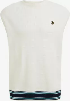 WE FASHION Vestes Sans Manches Gilet Homme Blanc
