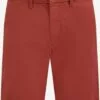 WE FASHION Shorts Chino Coupe Slim Pantalon Chino Homme Rouge Rouille
