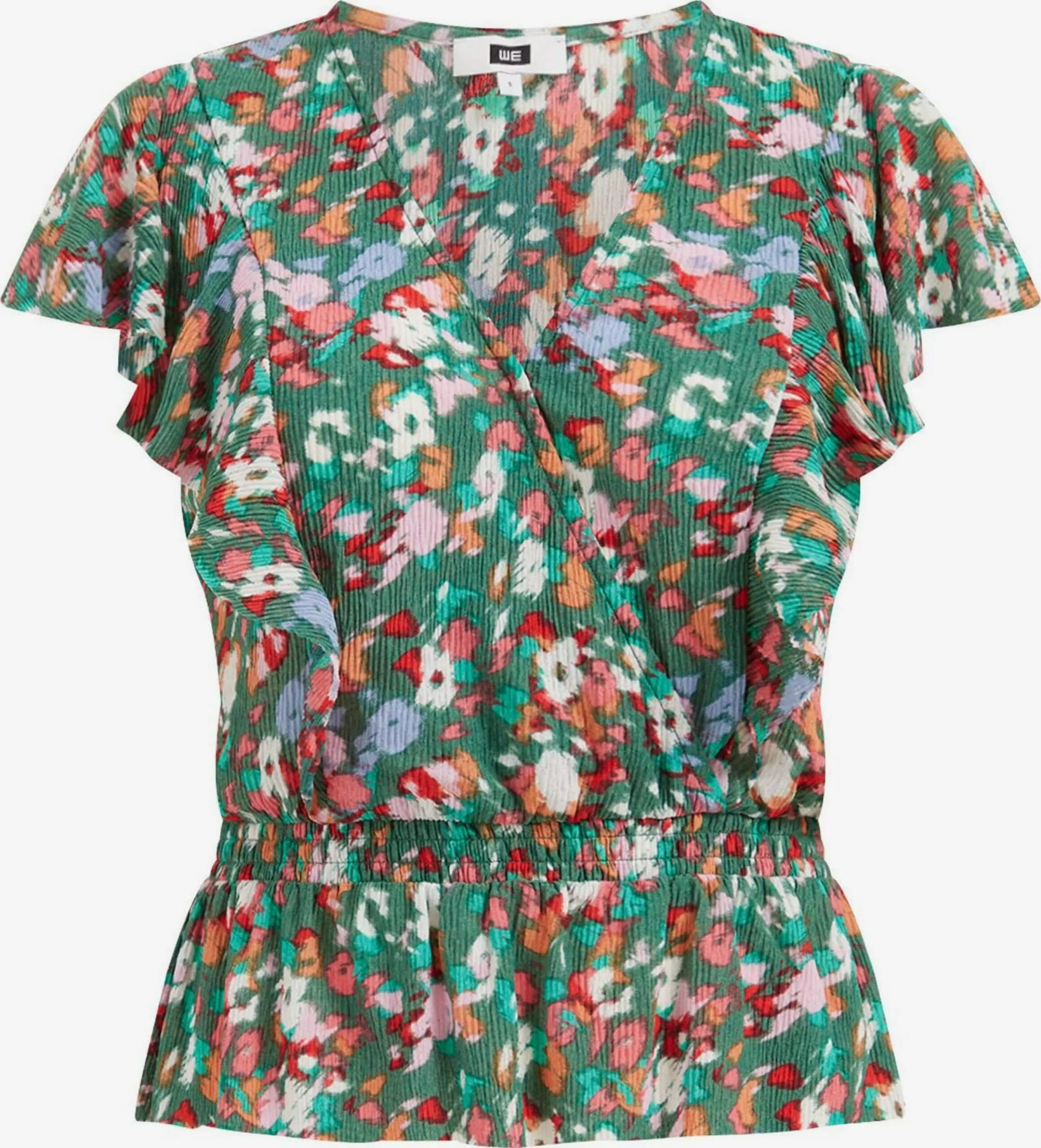 WE FASHION Blouses à Manches Courtes Chemisier Femme Mélange De Couleurs 1 WE FASHION Blouses à Manches Courtes Chemisier Femme Mélange De Couleurs