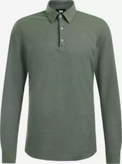 WE FASHION T-shirts à Manches Longues Coupe Slim T-Shirt Homme Kaki