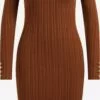 WE FASHION Robes Robes En Maille Femme Marron
