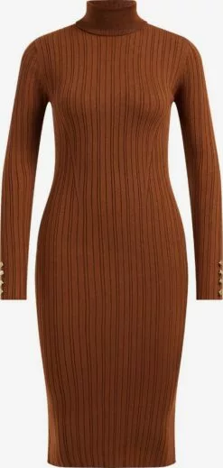 WE FASHION Robes Robes En Maille Femme Marron