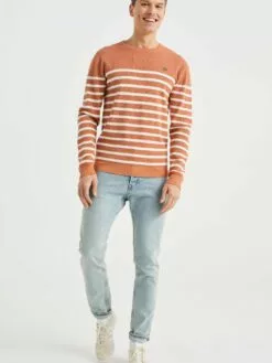 WE FASHION Pulls à Col Rond Pull-over Homme Abricot -WE FASHION Magasin En Ligne 7a75eee2a7688e90afc2c2eb3f7d337e 1