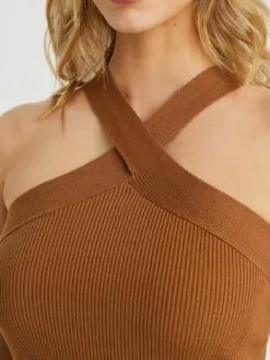 WE FASHION T-shirts Et Tops Tops En Tricot Femme Caramel -WE FASHION Magasin En Ligne 7b989795570bc8d6da4defc55dba7260