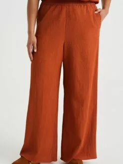 WE FASHION Pantalons En Toile Wide Leg Pantalon Femme Rouille -WE FASHION Magasin En Ligne 7d36e4c9e8c1de2d31eebbe18f836b62