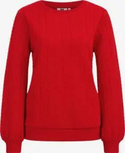 WE FASHION Sweats Sweat-shirt Femme Rouge Feu