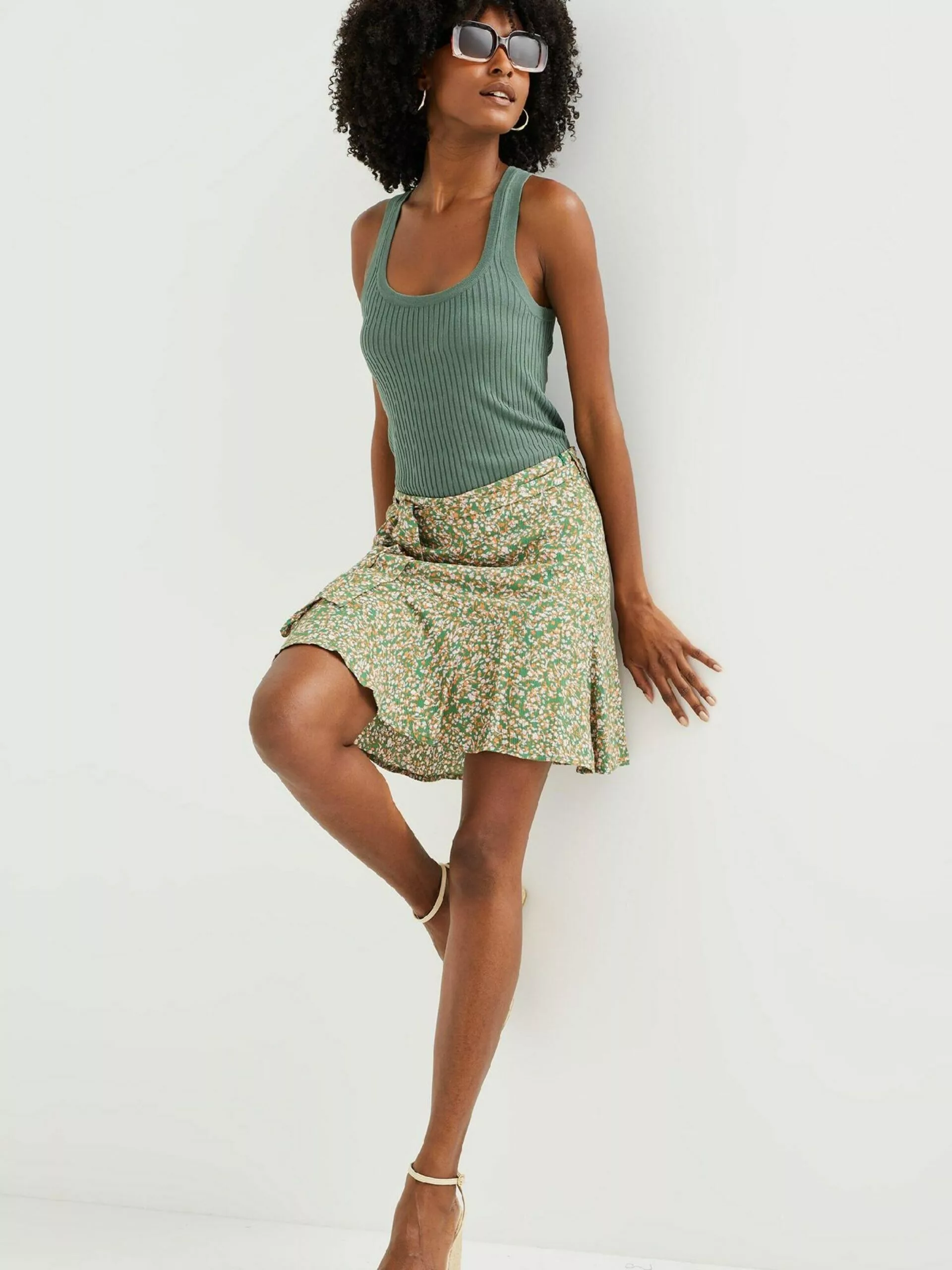 WE FASHION Mini-jupes Jupe Femme Vert 5 WE FASHION Mini-jupes Jupe Femme Vert – Image 5