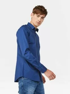 WE FASHION Chemises Décontractées Coupe Slim Chemise Homme Bleu -WE FASHION Magasin En Ligne 7ec076f8a1880fe6346461d07479b201