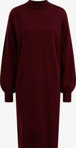 WE FASHION Robes Robes En Maille Femme Lie De Vin