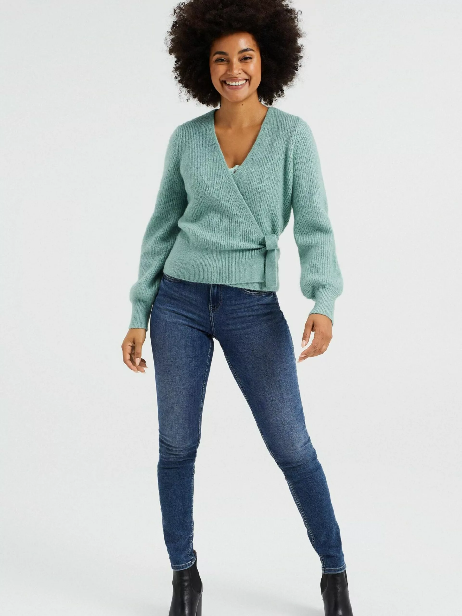 WE FASHION Gilets Cardigan Femme Vert 4 WE FASHION Gilets Cardigan Femme Vert – Image 4