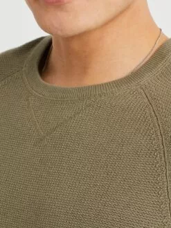 WE FASHION Pulls à Col Rond Pull-over Homme Olive -WE FASHION Magasin En Ligne 82902c3993145bdeb503d06fcd2c4c8f