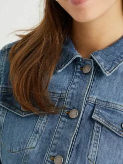 WE FASHION Vestes En Jean Veste Mi-saison Femme Bleu -WE FASHION Magasin En Ligne 834be1bae00215019b5ba47d3db05774