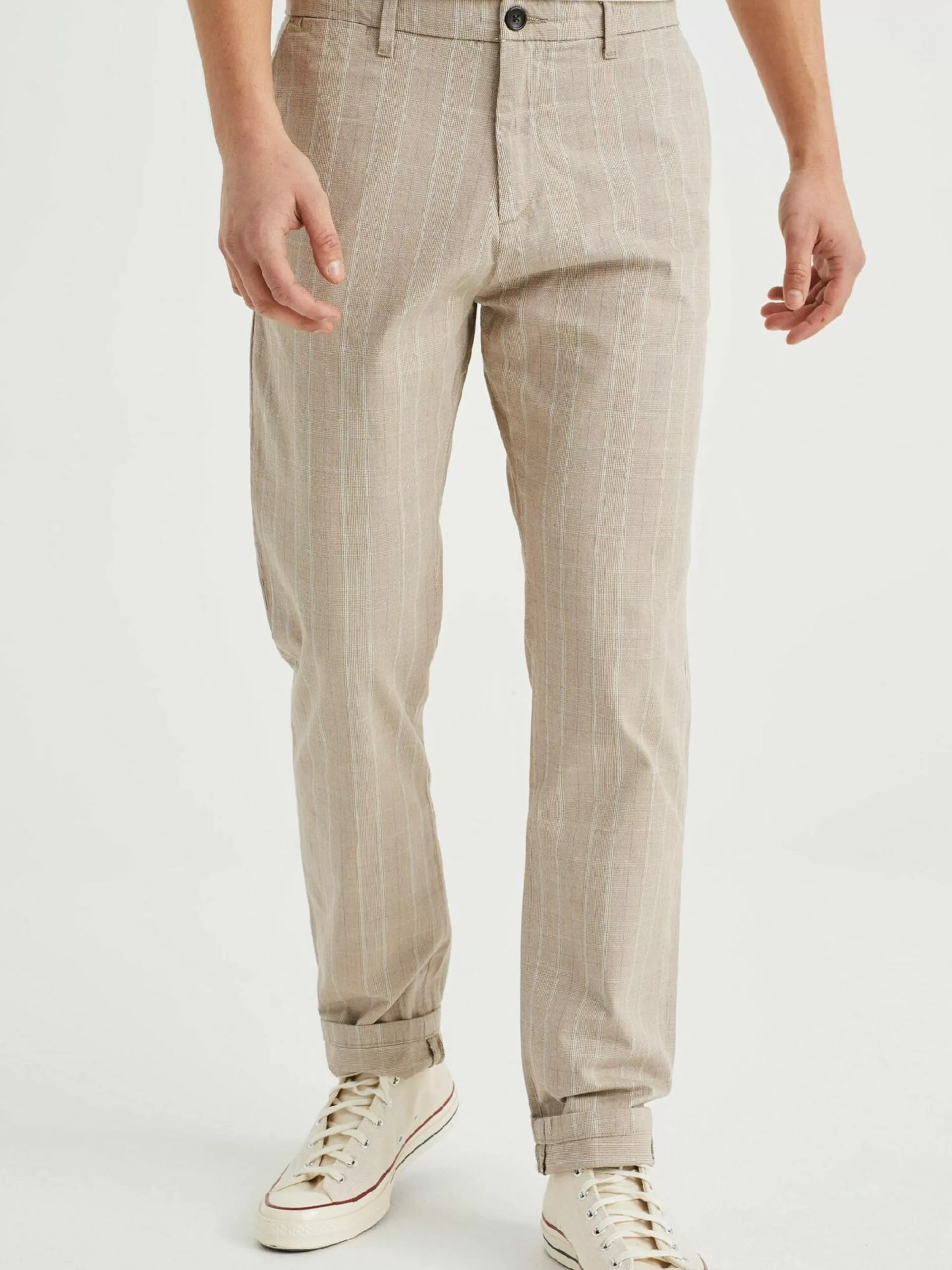WE FASHION Chinos Coupe Slim Pantalon Chino Homme Taupe / Gris Clair 2 WE FASHION Chinos Coupe Slim Pantalon Chino Homme Taupe / Gris Clair – Image 2