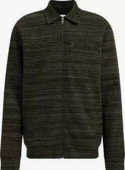 WE FASHION Sweats Zippés Veste De Survêtement Homme Vert Foncé