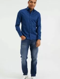 WE FASHION Chemises Décontractées Coupe Slim Chemise Homme Bleu Outremer -WE FASHION Magasin En Ligne 8717a54890c0c802533917b97872aa64