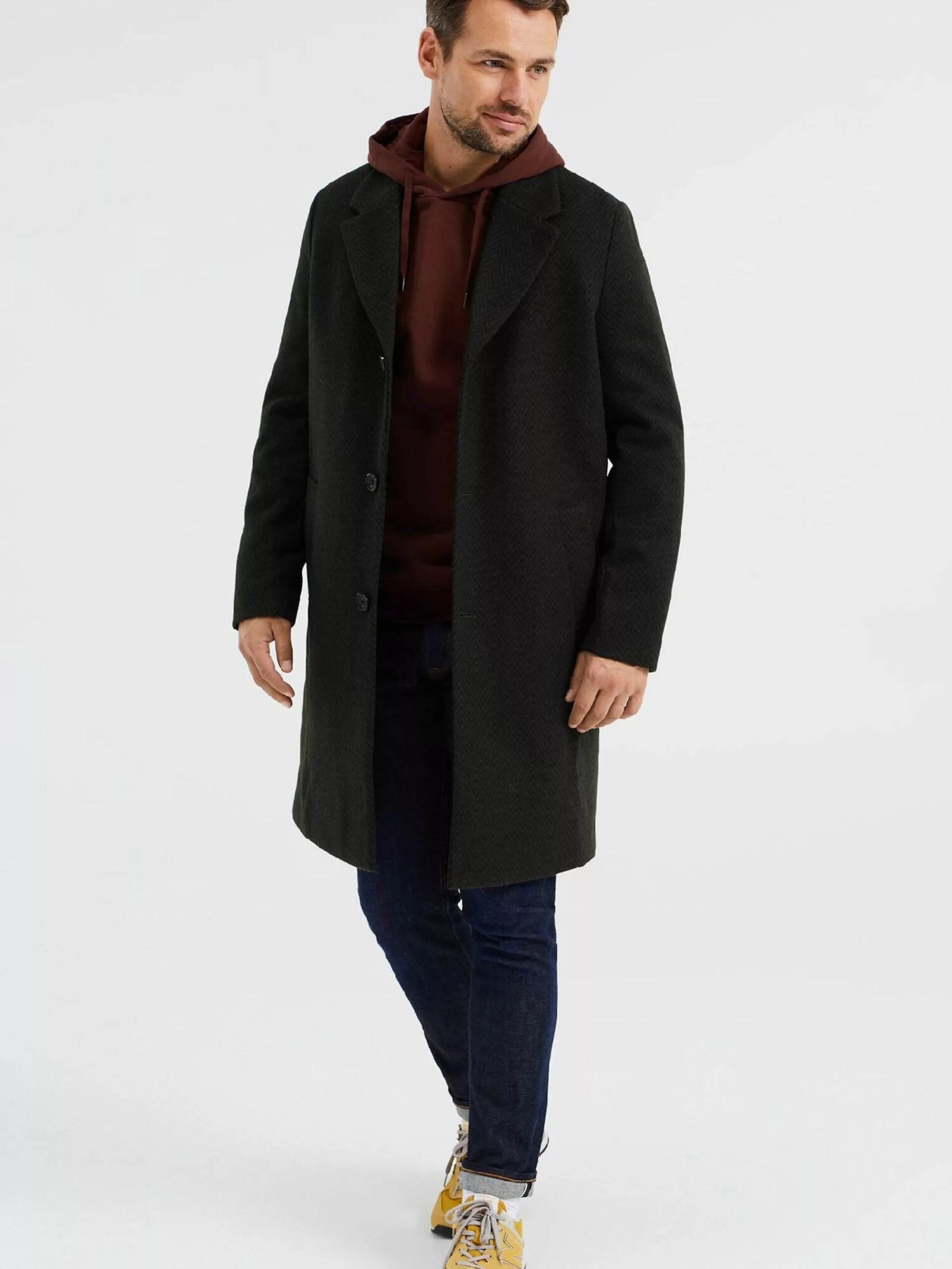 WE FASHION Manteaux De Mi-saison Manteau Mi-saison Homme Sapin 4 WE FASHION Manteaux De Mi-saison Manteau Mi-saison Homme Sapin – Image 4