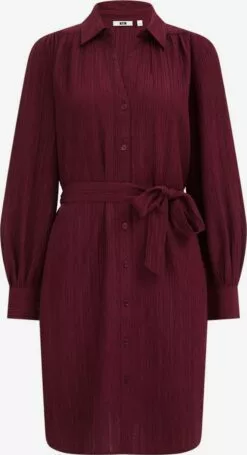 WE FASHION Robes Fluides Robe-chemise Femme Bourgogne