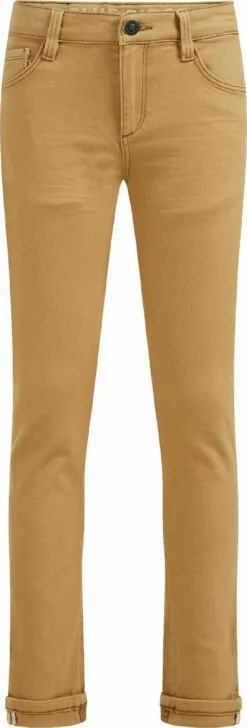 WE FASHION Slim Coupe Slim Jean Enfants Camel