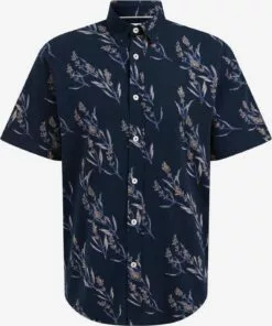 WE FASHION Chemises Décontractées Coupe Regular Chemise Homme Bleu Marine / Bleu Foncé