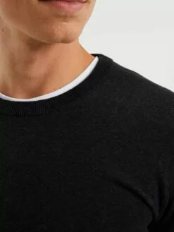 WE FASHION Pulls à Col Rond Pull-over Homme Gris Foncé -WE FASHION Magasin En Ligne 96bb2b58265962c12443e3324da08c28