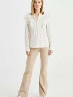 WE FASHION Chemisiers Chemisier Femme Blanc Naturel -WE FASHION Magasin En Ligne 983bb971a47f641473f8a284b7bbbe1c