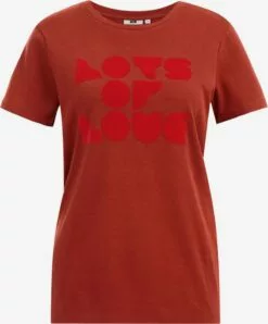WE FASHION T-shirts T-shirt Femme Rouge