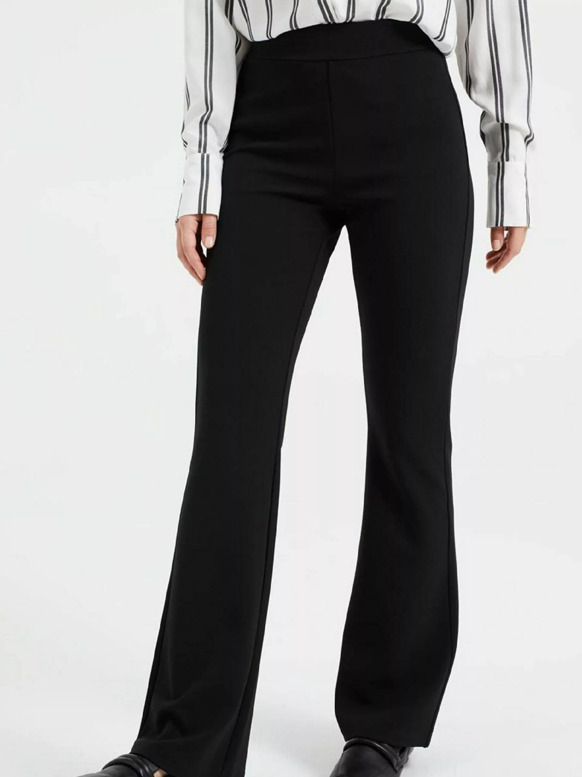 WE FASHION Pantalons En Toile évasé Pantalon Femme Noir 4 WE FASHION Pantalons En Toile évasé Pantalon Femme Noir – Image 4