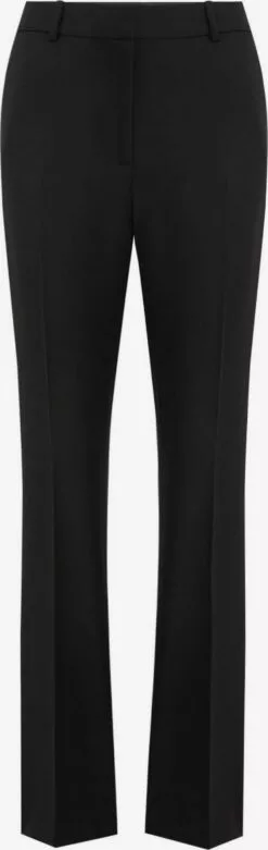 WE FASHION Pantalons Coupe Slim Pantalon à Plis Femme Noir