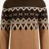 WE FASHION Pulls à Col Roulé Pull-over Homme Noisette / Brun Foncé