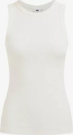 WE FASHION Débardeurs Haut Femme Blanc