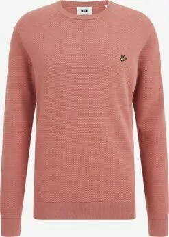 WE FASHION Pulls à Col Rond Pull-over Homme Corail