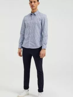 WE FASHION Chinos Coupe Slim Pantalon Chino Homme Bleu Foncé -WE FASHION Magasin En Ligne a46c89b8d46cdc2fd69be3225ca3ccef