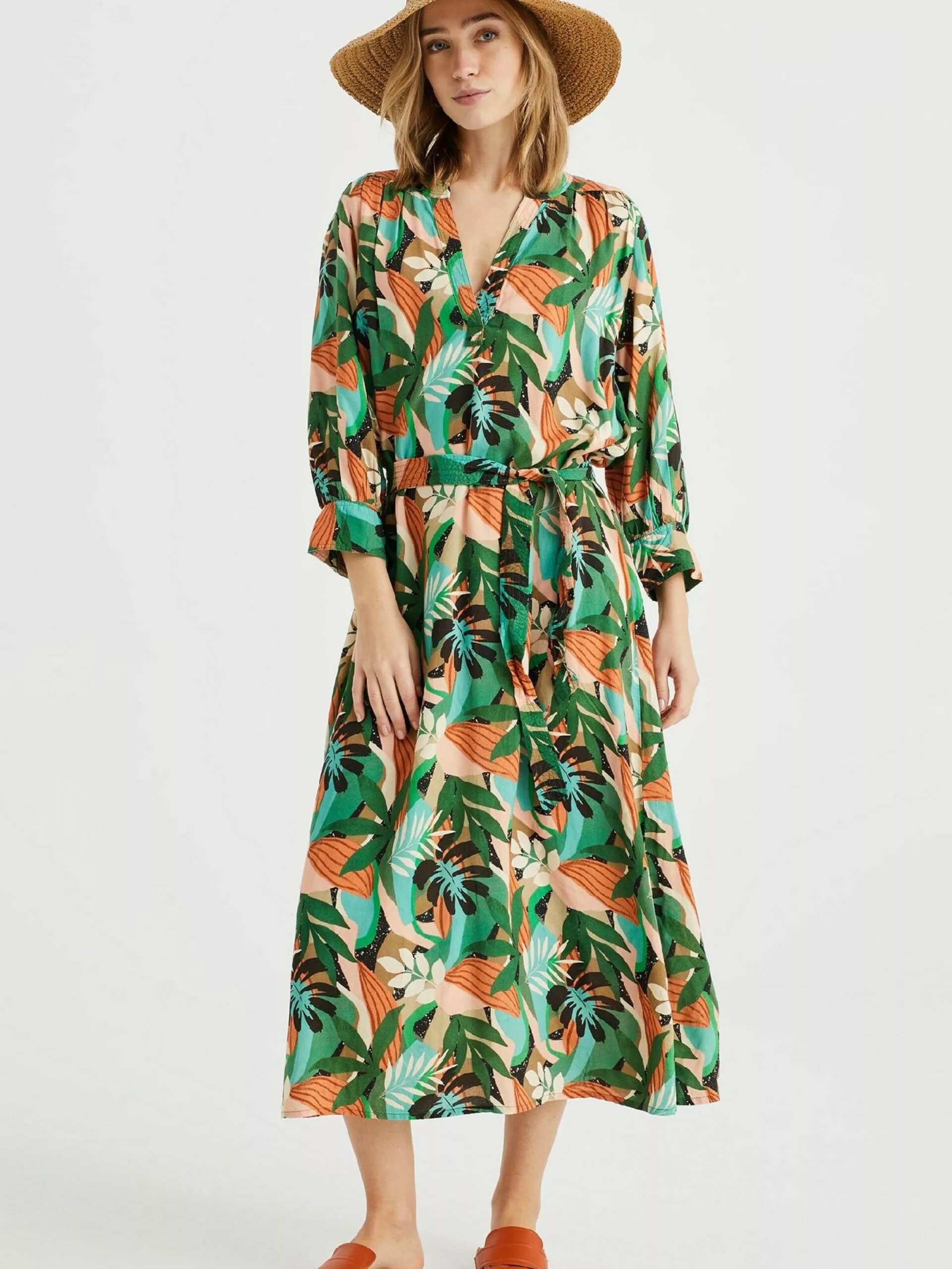 WE FASHION Robes Midi Robe Femme Mélange De Couleurs 2 WE FASHION Robes Midi Robe Femme Mélange De Couleurs – Image 2