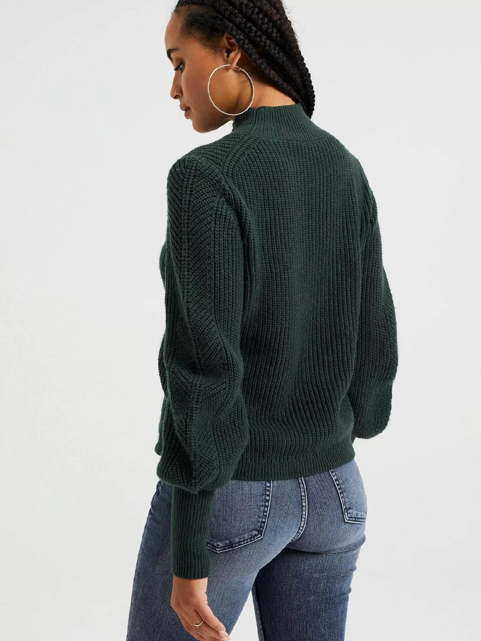 WE FASHION Pulls Maille Fine Pull-over Femme Sapin 3 WE FASHION Pulls Maille Fine Pull-over Femme Sapin – Image 3