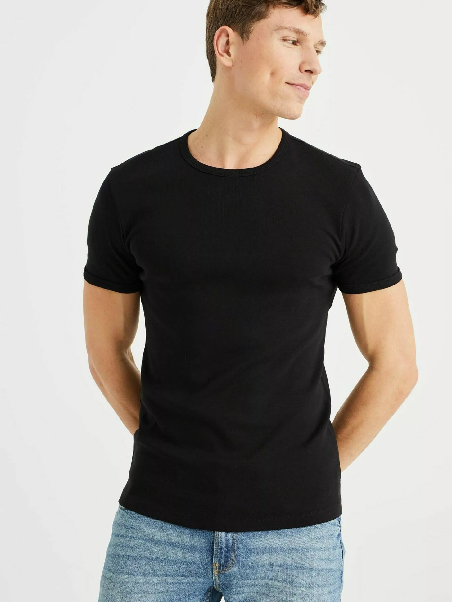 WE FASHION T-shirts T-Shirt Homme Noir 3 WE FASHION T-shirts T-Shirt Homme Noir – Image 3