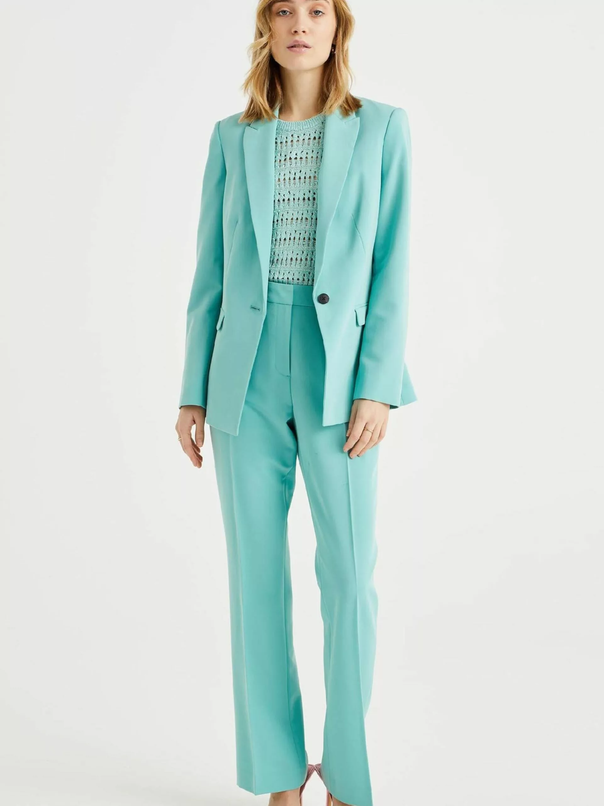 WE FASHION Pulls Maille Fine Pull-over Femme Bleu Pastel 4 WE FASHION Pulls Maille Fine Pull-over Femme Bleu Pastel – Image 4