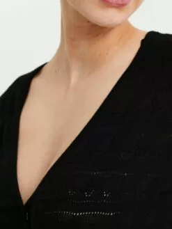 WE FASHION Gilets Cardigan Femme Noir -WE FASHION Magasin En Ligne a88c7632a04b916be9c24b89fb9cf359