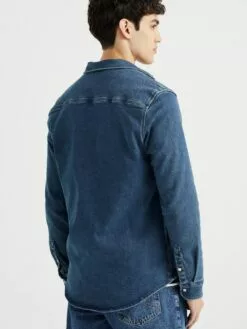WE FASHION Chemises En Jean Coupe Slim Chemise Homme Bleu -WE FASHION Magasin En Ligne aac8c5cf61f60438d36007fd83a2c0c1