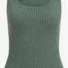 WE FASHION Débardeurs Haut Femme Vert Foncé