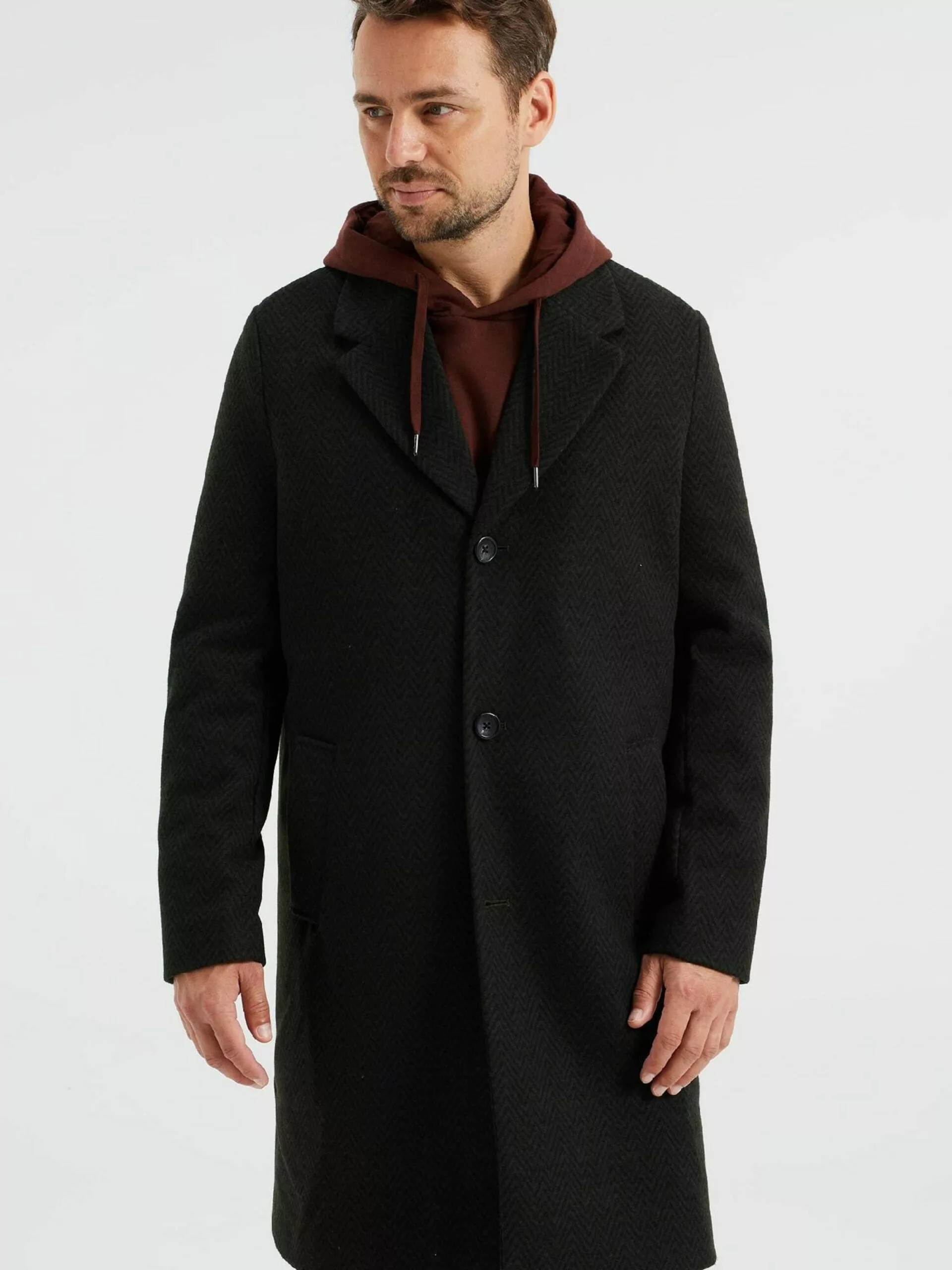 WE FASHION Manteaux De Mi-saison Manteau Mi-saison Homme Sapin 2 WE FASHION Manteaux De Mi-saison Manteau Mi-saison Homme Sapin – Image 2