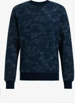 WE FASHION Sweatshirts Sweat-shirt Homme Bleu Fumé / Bleu Foncé