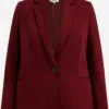 WE FASHION Blazers Classiques Blazer Femme Rouge Foncé
