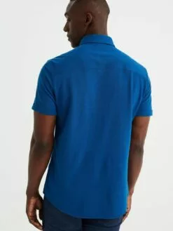 WE FASHION Chemises Décontractées Coupe Slim Chemise Homme Bleu Cobalt -WE FASHION Magasin En Ligne b055c02d2de72b59f426ce73e23522bc