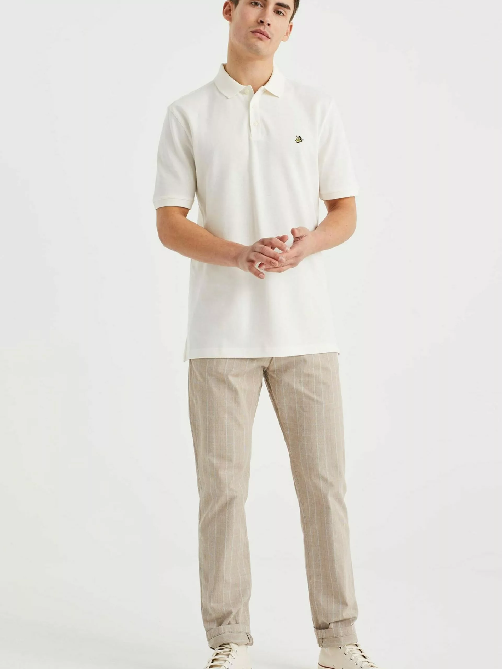 WE FASHION Chinos Coupe Slim Pantalon Chino Homme Taupe / Gris Clair 4 WE FASHION Chinos Coupe Slim Pantalon Chino Homme Taupe / Gris Clair – Image 4