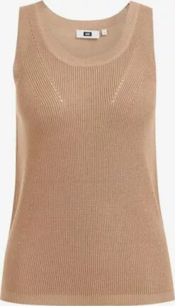 WE FASHION T-shirts Et Tops Tops En Tricot Femme Beige