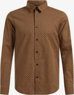 WE FASHION Chemises Décontractées Coupe Slim Chemise Homme Marron