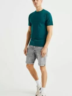 WE FASHION T-shirts T-Shirt Homme Vert Foncé -WE FASHION Magasin En Ligne b2b4902cd5bb2874906aaff7007ad5f2